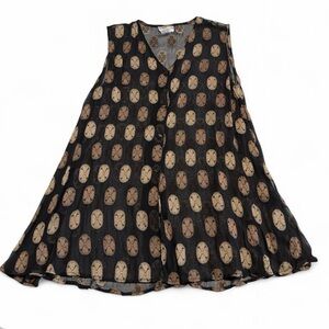 Vintage 90’s Sunnies Sheer Flowy Boho Tank Top Blouse Women’s Medium Summer